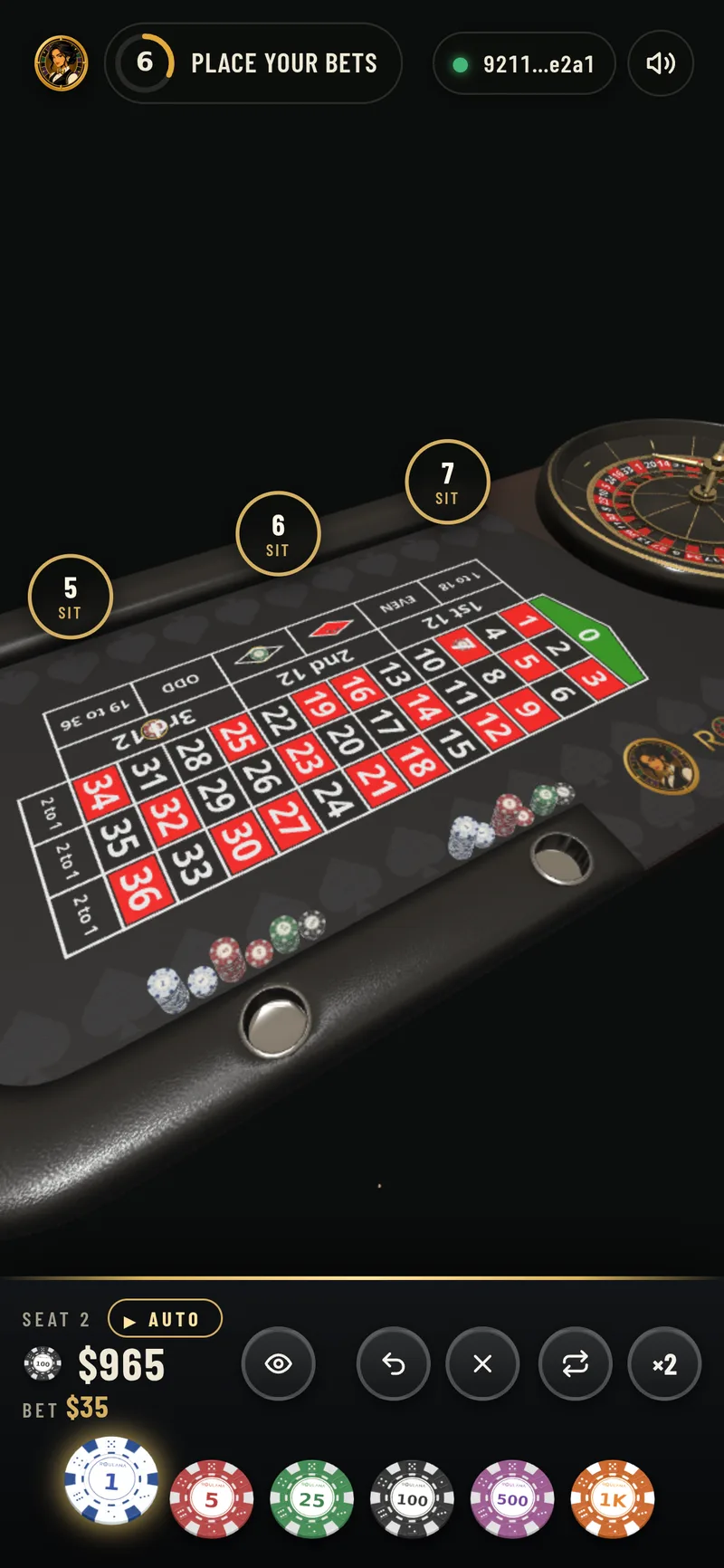 The game on a phone held upright